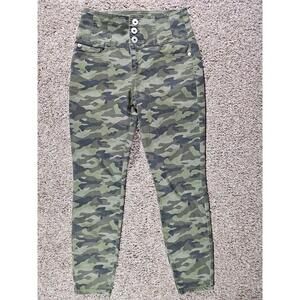 NOBO green camo highrise sculpting skinny jeans women/teen 7